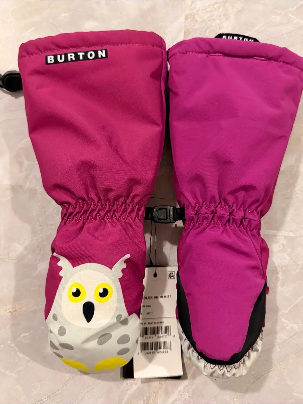 Burton Kids Fuchsia Owl Snow Mittens